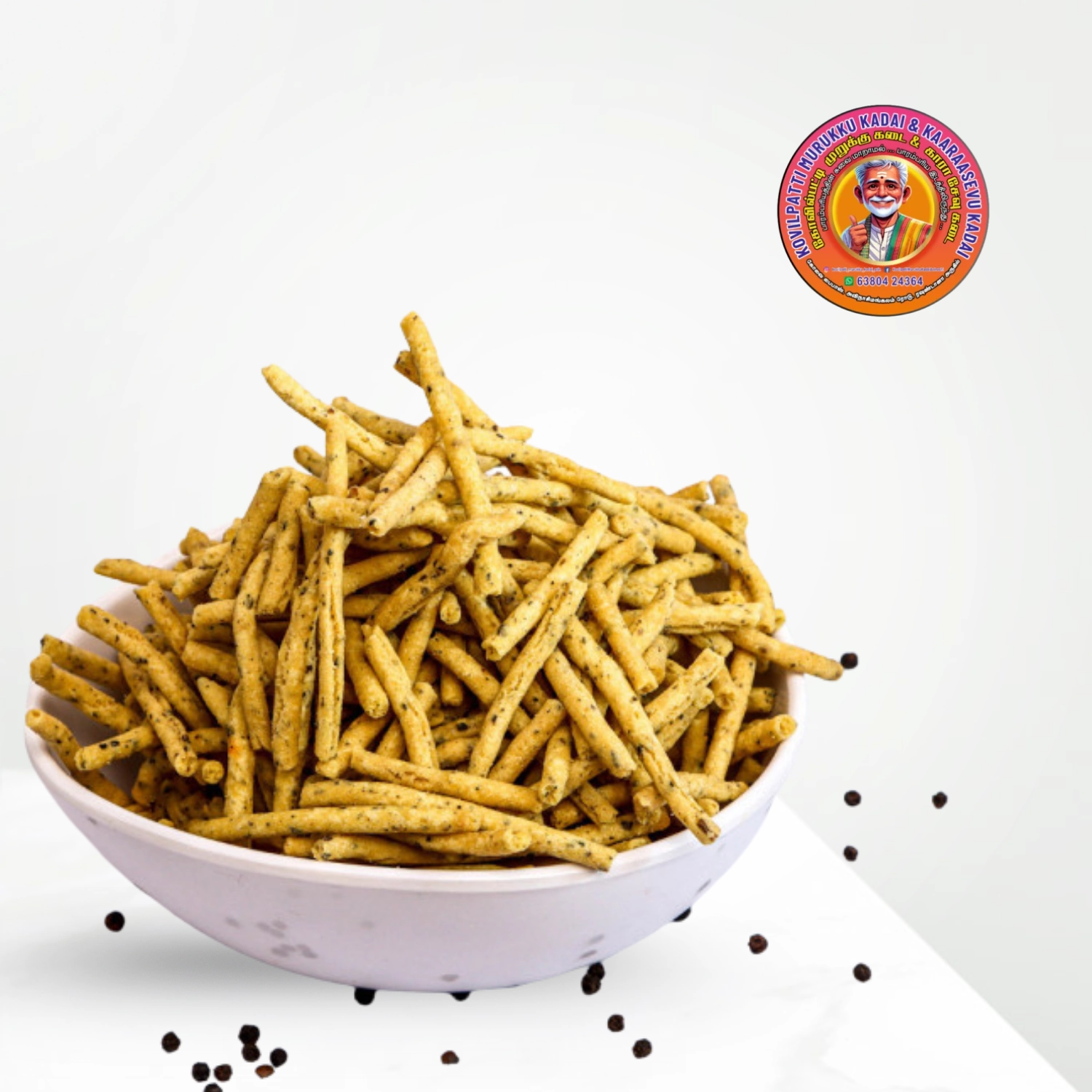 Milagu Kaara Sevu | மிளகு காரா சேவு – 250g – Mittai Kadai Sattur (Since 100 Years)