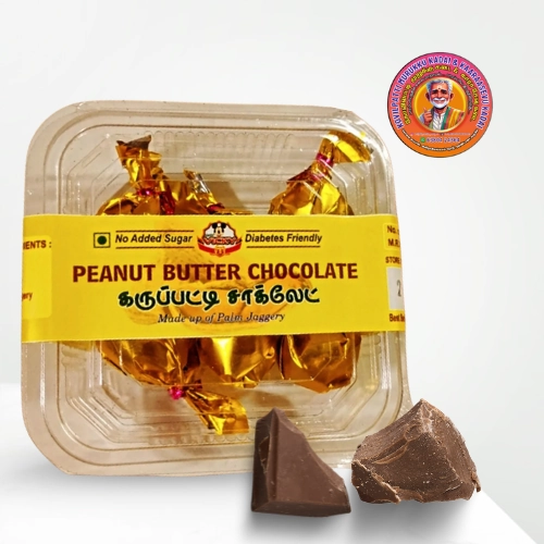 Peanut Butter Palm Jaggery Chocolate |  கருப்பட்டி சாக்லேட் – 100g – Vickysweets Madurai
